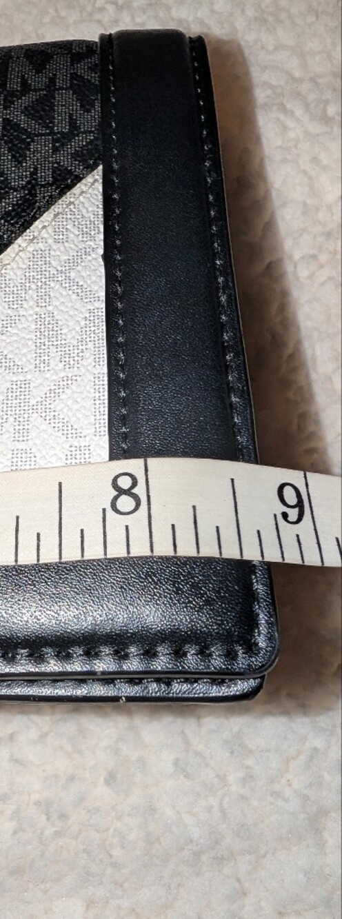 Michael Kors Large Fullflap Chain Crossbody Black Gray White Silver NWOT - Picture 6 of 8